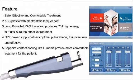 ADSS Laser Long Pulse Nd Yag Laser  Big Spot Size 1064nm Vascular Laser Hair Removal Machine